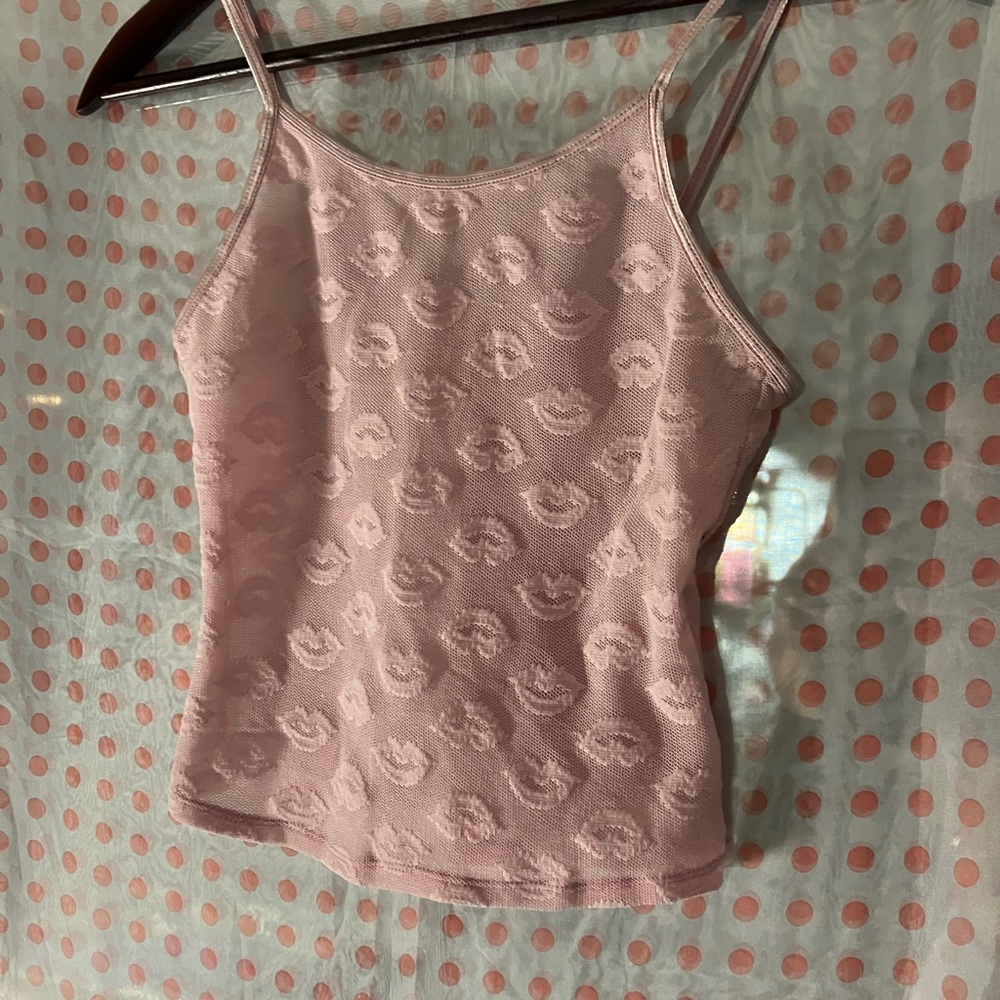MESH Pink LIPS KISS Women's Tank Top